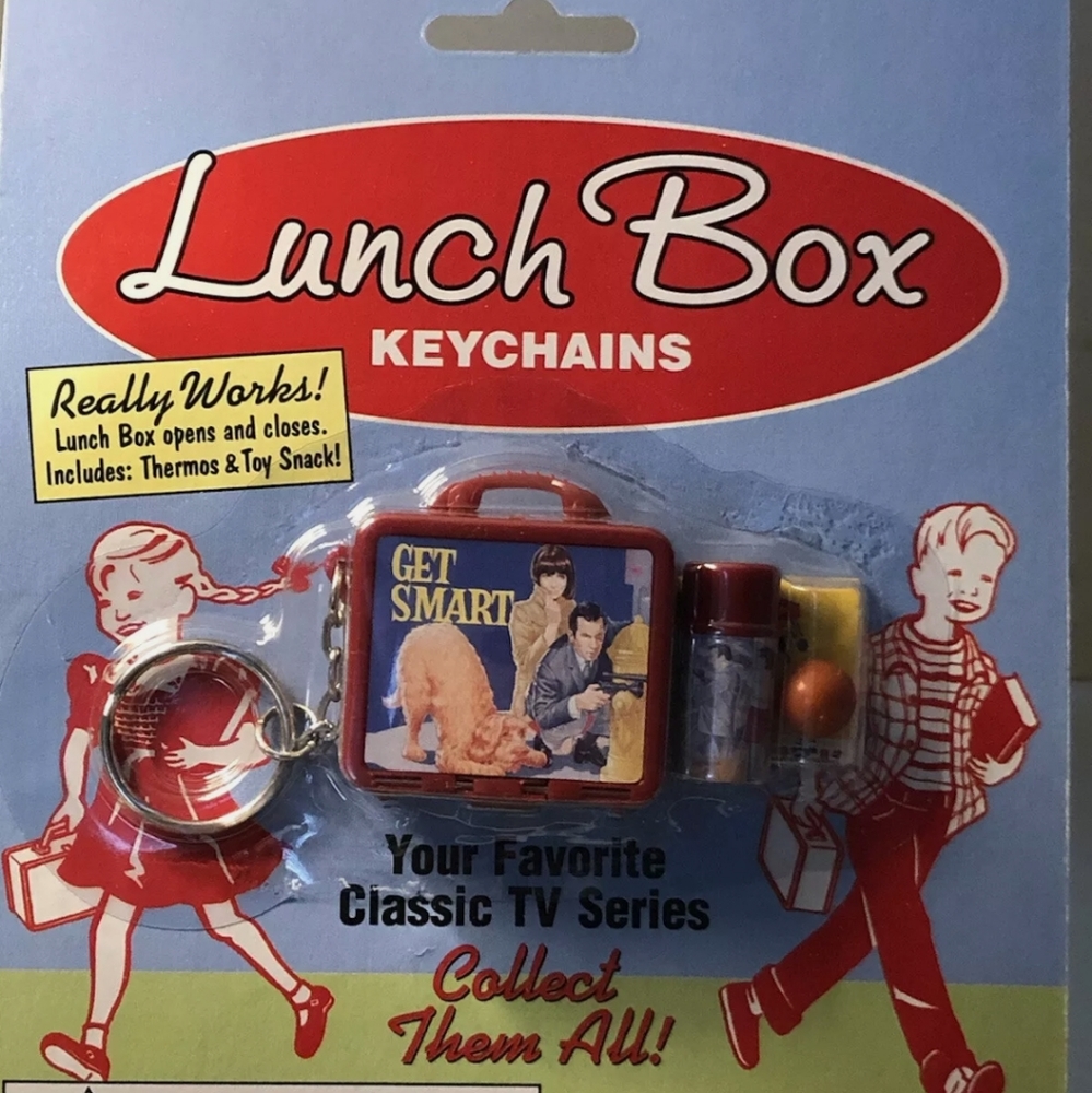NEW 1998 Get Smart Mini Lunch Box Key Chain By Basic Fun Inc